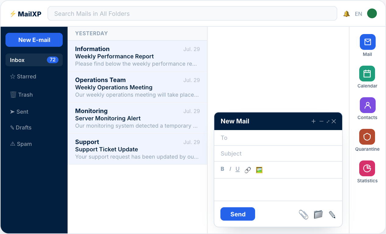 Webmail Mockup